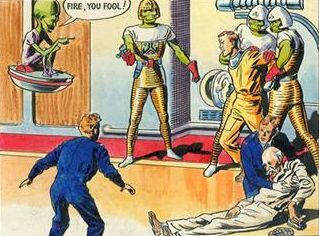 The Mekon seems to have the upper hand...