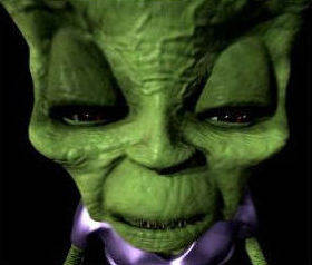 The 2002 CGI cartoon TV series version of The Mekon

(Click here to play a short movie clip of him talking - MPEG format, 1.11 MB, 6 seconds)